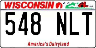 WI license plate 548NLT