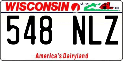 WI license plate 548NLZ