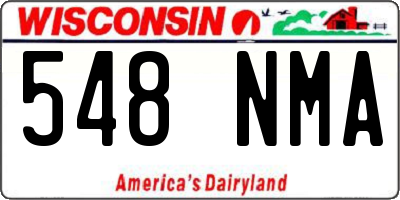 WI license plate 548NMA