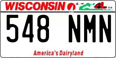 WI license plate 548NMN