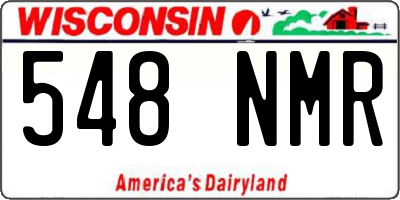 WI license plate 548NMR