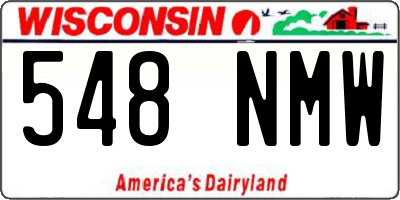 WI license plate 548NMW