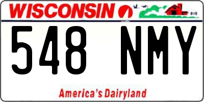 WI license plate 548NMY