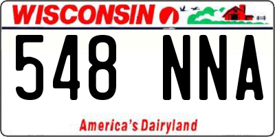 WI license plate 548NNA