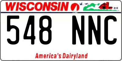 WI license plate 548NNC