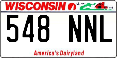 WI license plate 548NNL
