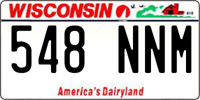 WI license plate 548NNM