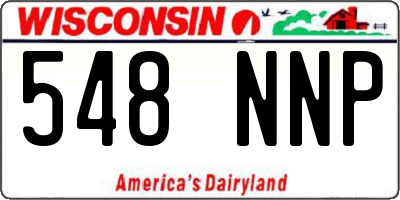 WI license plate 548NNP
