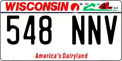 WI license plate 548NNV