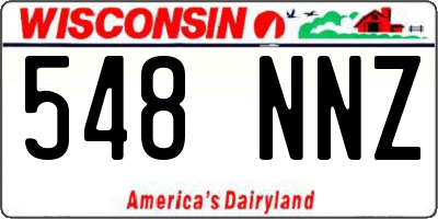 WI license plate 548NNZ