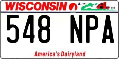 WI license plate 548NPA