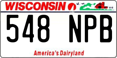 WI license plate 548NPB