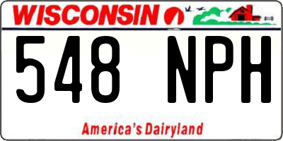 WI license plate 548NPH