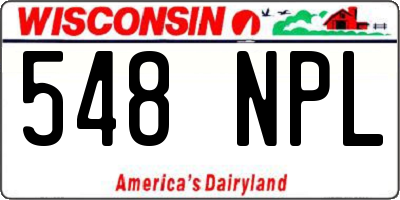 WI license plate 548NPL