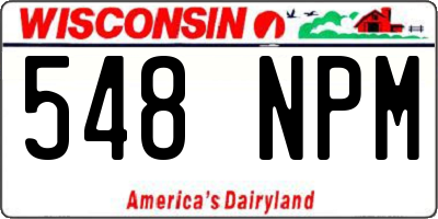 WI license plate 548NPM
