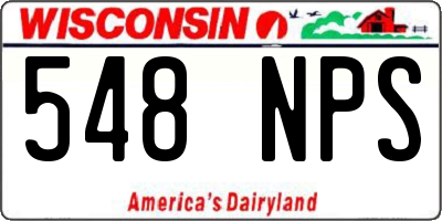 WI license plate 548NPS