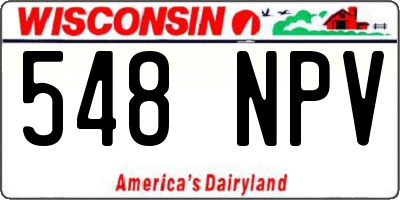 WI license plate 548NPV