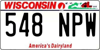 WI license plate 548NPW