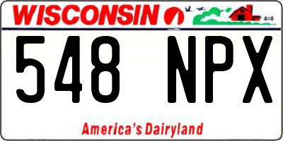 WI license plate 548NPX