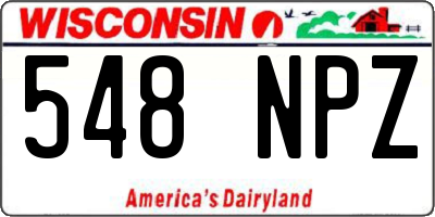 WI license plate 548NPZ