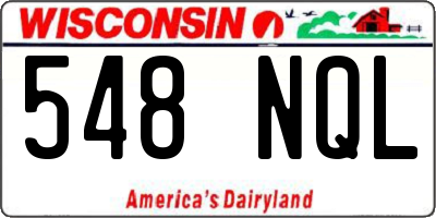 WI license plate 548NQL