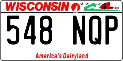 WI license plate 548NQP