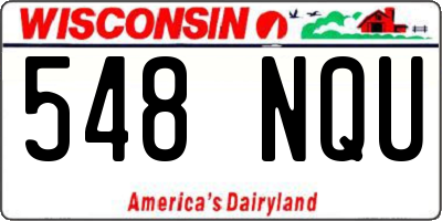 WI license plate 548NQU