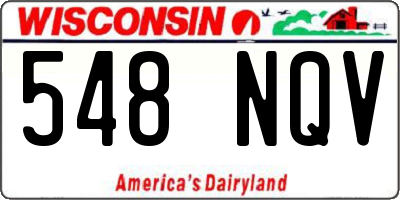 WI license plate 548NQV
