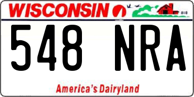 WI license plate 548NRA