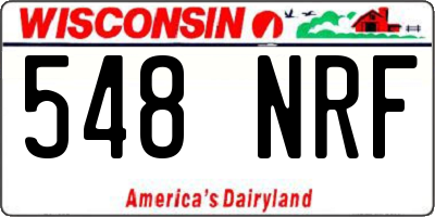 WI license plate 548NRF