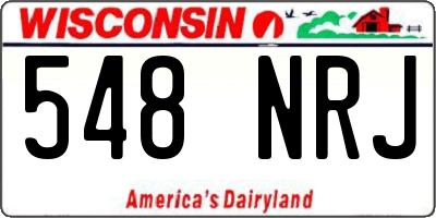 WI license plate 548NRJ