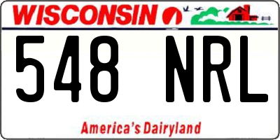 WI license plate 548NRL