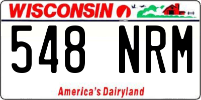 WI license plate 548NRM