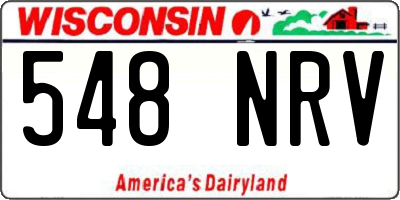 WI license plate 548NRV