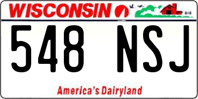 WI license plate 548NSJ