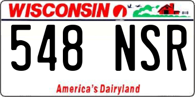 WI license plate 548NSR