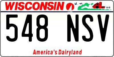 WI license plate 548NSV