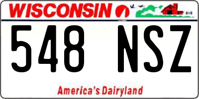 WI license plate 548NSZ
