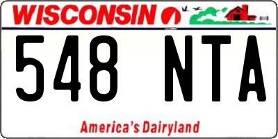 WI license plate 548NTA