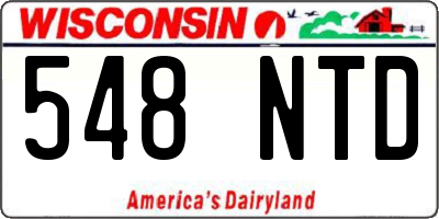 WI license plate 548NTD