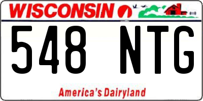 WI license plate 548NTG