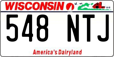 WI license plate 548NTJ