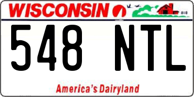 WI license plate 548NTL