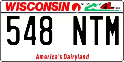 WI license plate 548NTM