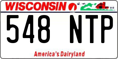 WI license plate 548NTP