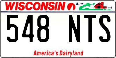 WI license plate 548NTS