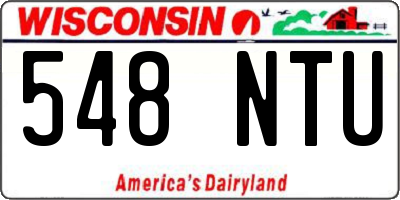 WI license plate 548NTU