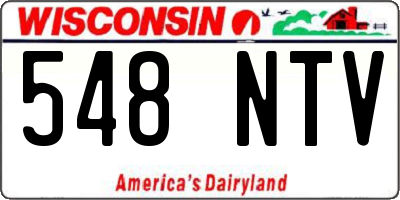 WI license plate 548NTV