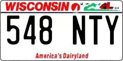 WI license plate 548NTY