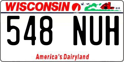 WI license plate 548NUH